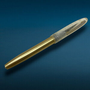 Vintage X-ACTO Pen Knife Gold Tone Metal Barrel Pocket Clip